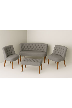 Kutay Çay Seti Koltuk Takımı - Gri