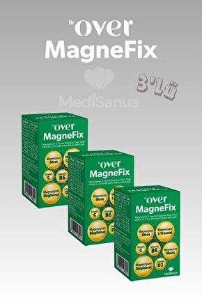 Magnefix Magnezyum L-treonat Bisglisinat Malat Sitrat Vit C D3 Ve B6 Iç. G. Tak. 3 Kutu 180 Tablet