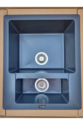 1,5 Göz Granit Evye 60x50 Cm Renk RAL 7016  Antrasit Grisi