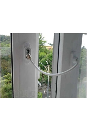 Penkid Çelik Halatlı Kablolu Kapı Pencere Kilidi Beyaz