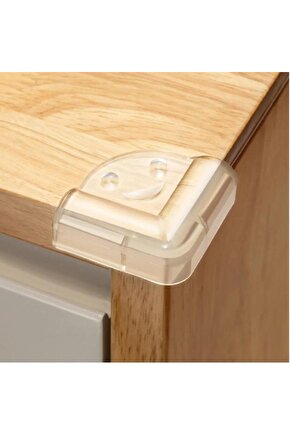 4lü Silikon Oluklu Şeffaf Köşe Koruyucu