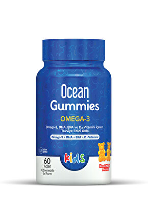Ocean Gummies Omega 3 Kids - 60 Adet Çiğnenebilir Jel Form