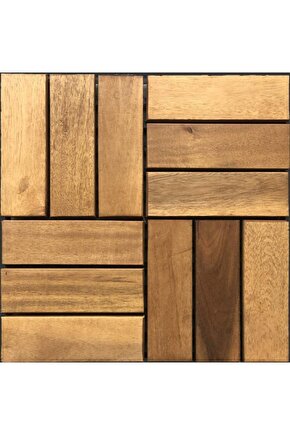 Ahşap Yer Döşemesi Masif Yer Karosu Yapay Çim Gri Huş Akça Ağaç Parke Suya Dayanıklı Karo Karodeck