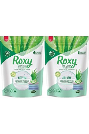 Roxy Bio Clean Matik Sabun Tozu 800gr Aloe Vera (2 Lİ SET) (52 YIKAMA)