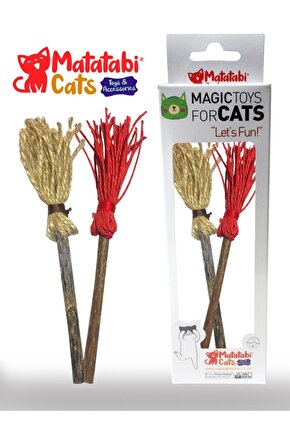 Süpürge Doğal Kedi Çiğneme Çubuğu, Ipli Kedi Oyuncağı 2 Li (KEDİ OTU DEĞİLDİR)