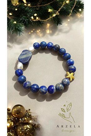 Doğal Taş LAPİS  LAZULİ BILEKLIK BİLGELİK TASI