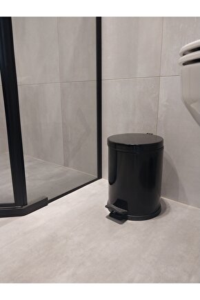 BELİNZA ÇÖP KOVASI PEDALLI SİYAH 5 LT