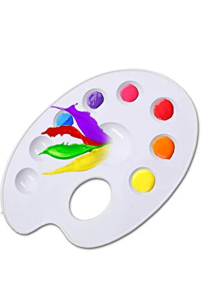 Büyük Boy Resim Paleti Godeli 30 Cm-Ressam Paleti Boyama Paleti Akrilik Boya Guaj Boya Sulu Boya