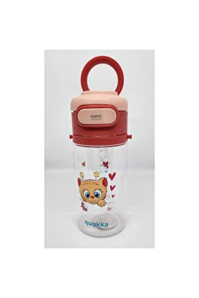 Quokka 450ml Kırmızı Pipetli Askılı Matara
