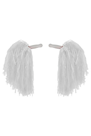 Beyaz Ponpon 2 Adet (1 Çift) – Eğlenceli ve Enerjik Gösteri Aksesuarı