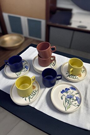 Çiçek Bahçesi Stackable Çay Takımı 12 Parça 6 Kişilik