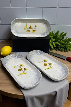 Hercai Noyan Kayık Salata Tabağı 26cm 3 Adet