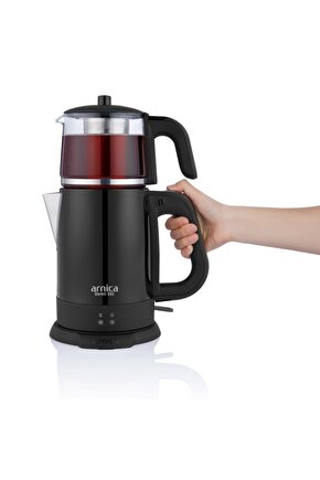 Demli Stil IH33205 CAM Demlikli Çay Makinesi Siyah
