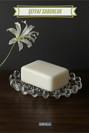 Şeffaf Sabunluk - Silikon Kalıp Sabun Kurutucu Altlık - Lavabo Kenarı Katı Sabun Tutucu