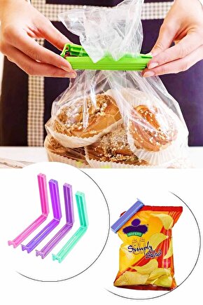 6lı Poşet Kapatıcı Klips Ambalaj Ve Torba Kapatma Aparatı Poşet Klipsi