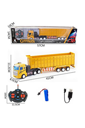 Oyuncak Uzaktan Kumandalı Full Fonksiyon Şarjlı Damperli Tır 41 Cm Dev Boy