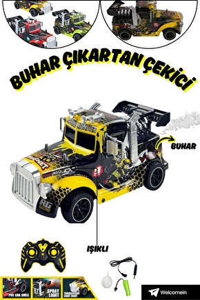 Uzaktan Kumandalı Full Fonksiyon Işıklı Buhar Çıkartan Çekici Tır Kafası Kumandalı Araç