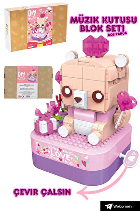Vagon life Pembe Köpek Müzik Kutusu Blok Seti 405 Parça -Vagon life +8 Yaş