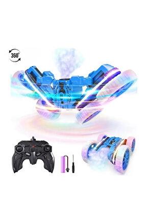 Uzaktan Kumandalı 4x4 Full Fonksiyon Şarjlı Işıklı Buharlı Spin 360 Derece Dönen Akrobat Araba