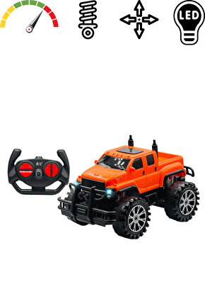 Oyuncak 1:18 Uzaktan Kumandalı Şarjlı Super Suvs Rock Crawler Işıklı Araba