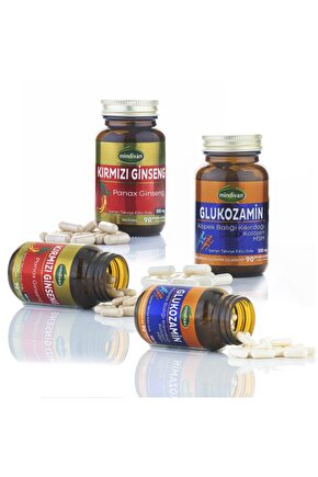 Kırmızı Ginseng Extractı 60 Kapsül Ve Glukozamin 60 Kapsül X 2 Adet