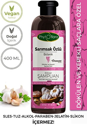 Tuzsuz Yağlı Ve Dökülen Ve Kepekli Saçlara Özel Sarımsak Özlü Bitkisel Şampuan