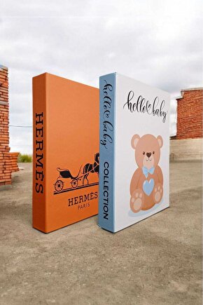 Dekoratif Kitap Görünümlü Kutu 2li Set Decorative Book Looking Box