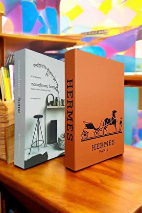 Dekoratif Kitap Görünümlü Kutu 2li Set Decorative Book Looking Box