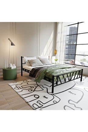 Gardenya Çift Kişilik Metal Karyola A Kalite, Ses Çıkarmaz ,Ölçülü Model Karyola