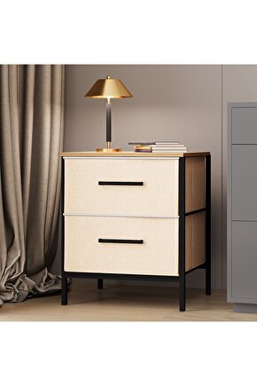 2 Çekmeceli Çok Amaçlı Dolap Komodin Sehpa