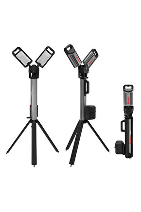 KUF09.9 20Volt 20004500 Lümen Profesyonel Kule Tipi Teleskopik Katlanabilir LED Projektör (Ak