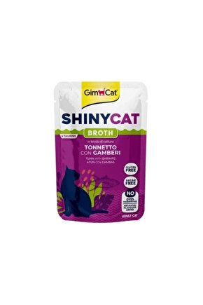 Shinycat Sos İçinde Ton Balıklı ve Karidesli Pouch Yetişkin Konserve Kedi Maması 70 Gr