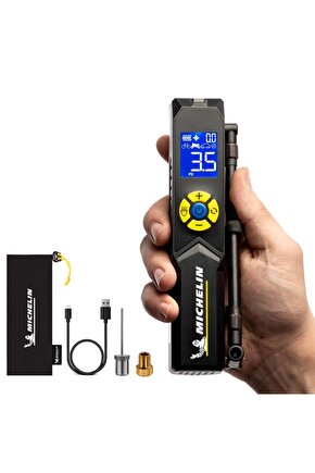 MC33382 Şarjlı Li-ion 150PSI Taşınabilir Dijital Basınç Göstergeli Led Aydınlatmalı Lastik