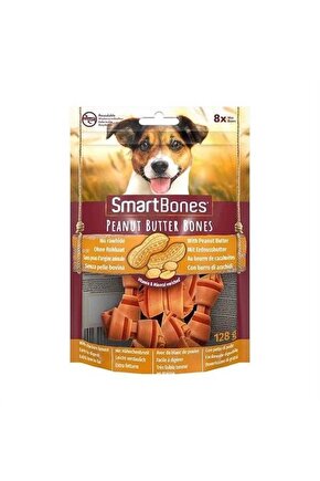 Smart Bones Tavuklu Fıstık Ezmeli Düğüm Kemik Köpek Ödül Maması S 8 Li 128 Gr