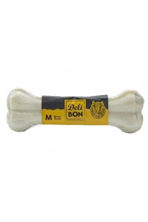 Deri Pres Vakumlu Kemik Köpek Ödülü Beyaz 15 Cm 1 Adet