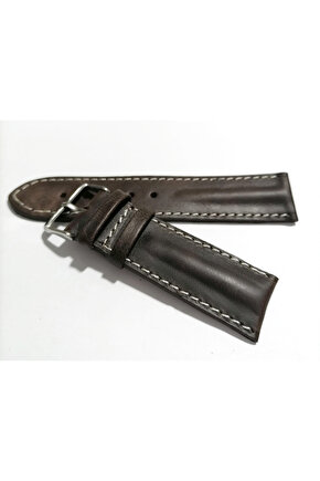 Her Saate Uygun Bombeli 20 mm Piramit modeli UZUN XL Hakiki Deri (218) KAHVE
