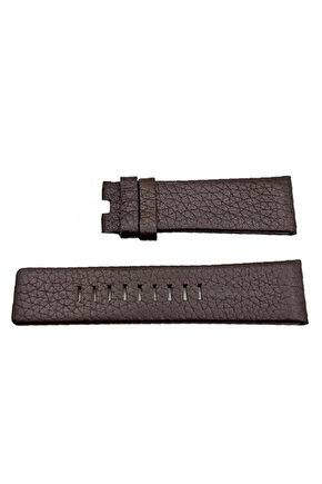 Dizel uyumlu El Yapımı kahverengi  Deri Saat Kordonu 22 mm