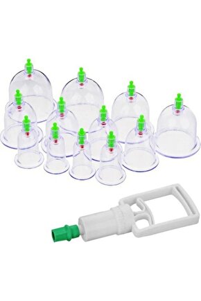 Vakumlu Hacamat Kupa Çekme Seti Masaj Aleti 12li