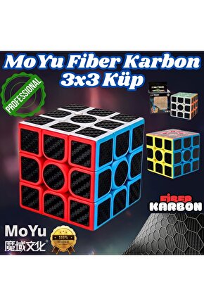 Orijinal MoYu Fiber Karbon 3x3 Küp - Moyu Speed Cube - Moyu Fiber Karbon 3x3 Zeka Küpü - Zeka Küpü -