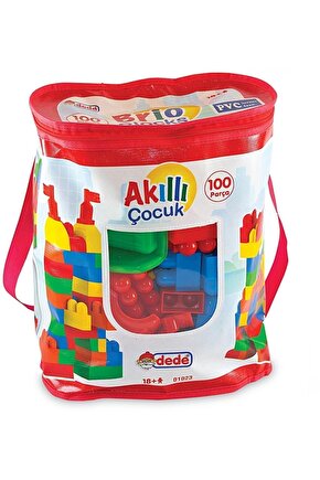 Akıllı Çocuk Blok 100 Parça Iri Taşlı Çantalı Bloklar