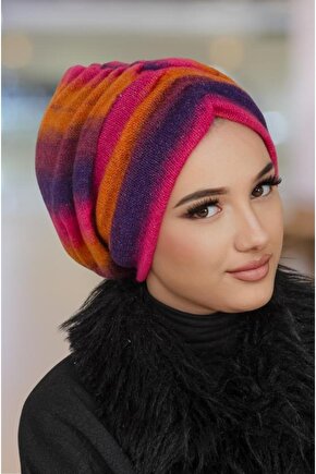 Renkli Kışlık Büzgülü Bone