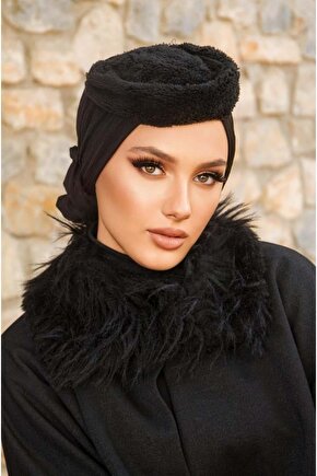 Siyah Tokalı Şapka Bone