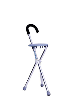 ALÜMİNYUM MALZEMEDEN| 3 AYAKLI |2 YIL GARANTİLİ |PORTATİF| KATLANIR | OTURAKLI BASTON