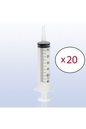 50 ml (20 ADET) Beslenme Enjektörü Gavaj Çam Uçlu 50 cc Şırınga