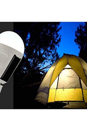 7 Watt güneş Enerjili - Şarjlı E27 Duy Led Ampul, Çok Kaliteli Solar, Güneş Enerjili Led Ampul