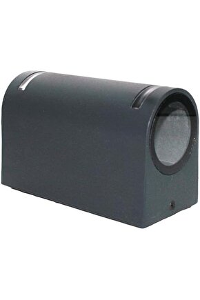 Antrasit Renk Alüminyum Çift Yönlü, Elektrikle Çalışır İç ve Dış Mekan Duvar Apliği (AMPULLER HARİÇ)