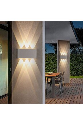 6 Watt (10 Watt Eşdeğer) Elektrikle Çalışır Gün Işığı Led Armatür, İç Dış Mekan Aplik