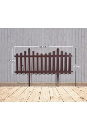 Dekoratif Plastik Çit Bahçe Çiti Peyzaj Koruma Kahverengi