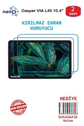 Casper VIA L40 10.4 İçin Nano Ekran Koruyucu 9h Esnek 2 ADET