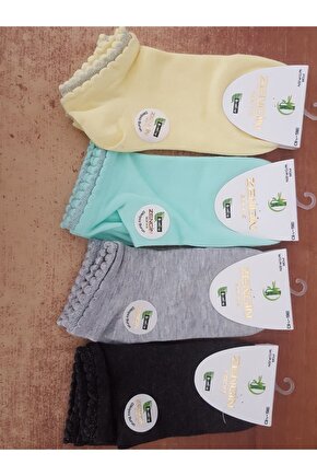 Çorap Socks Dikişsiz Burun Bambu 4 Adet Beden No 36-40